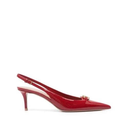 Rode VLogo Patent Leren Pumps Valentino Garavani , Red , Dames