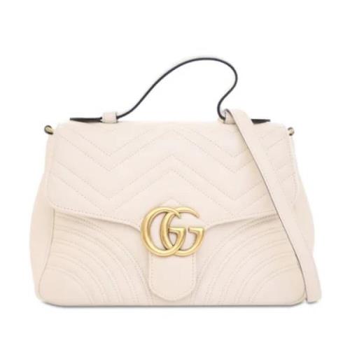 Pre-owned Leather gucci-bags Gucci Vintage , White , Dames