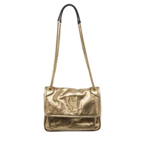 Pre-owned Leather shoulder-bags Yves Saint Laurent Vintage , Gray , Da...