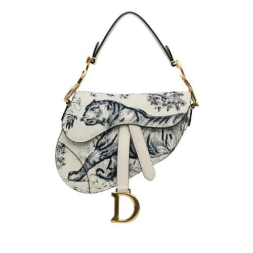 Pre-owned Leather dior-bags Dior Vintage , White , Dames