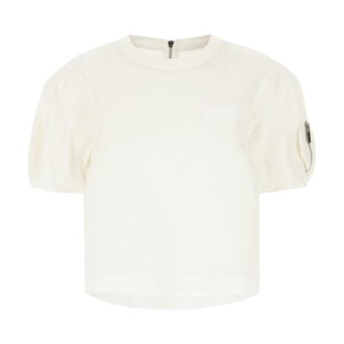 Stijlvolle TOP voor Trendsetters Sacai , Beige , Dames