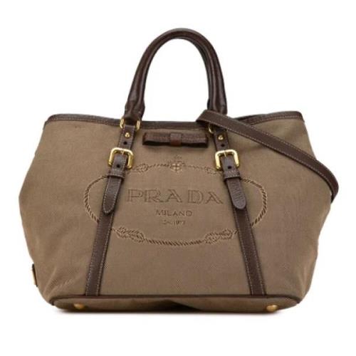 Pre-owned Canvas prada-bags Prada Vintage , Brown , Dames