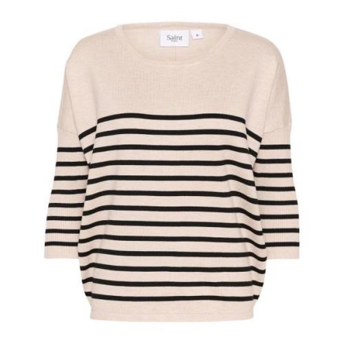 Gestreepte Oversized Pullover Trui Saint Tropez , Gray , Dames