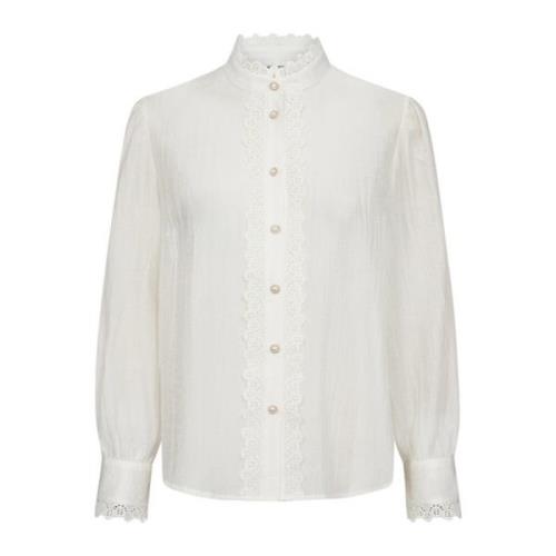 Angiecc Anglaise Kant Shirt Blouse Wit Co'Couture , White , Dames