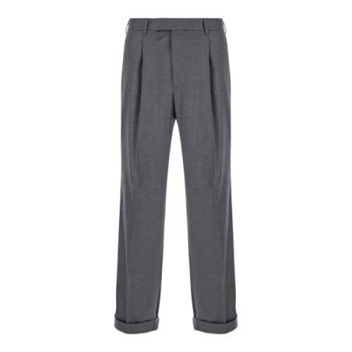 Grijze Wollen Broek PT Torino , Gray , Heren