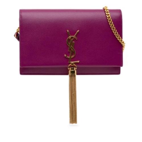 Pre-owned Leather crossbody-bags Yves Saint Laurent Vintage , Purple ,...