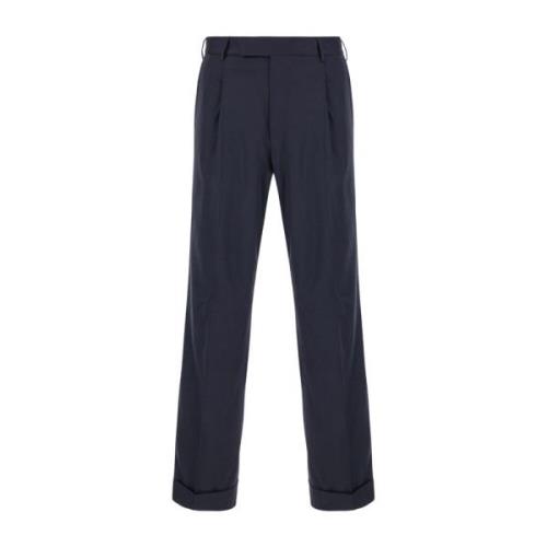 Elegante Wollen Broek PT Torino , Blue , Heren