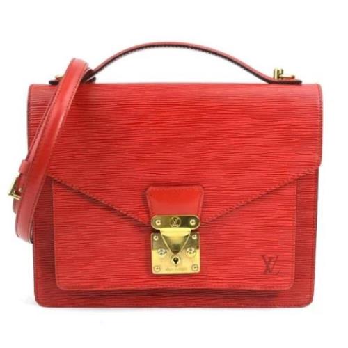 Pre-owned Leather handbags Louis Vuitton Vintage , Red , Dames