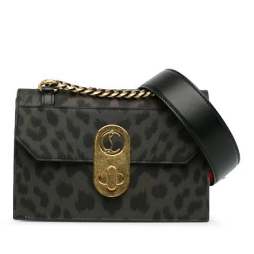 Pre-owned Leather crossbody-bags Christian Louboutin Pre-owned , Gray ...