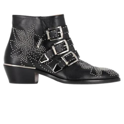 Pre-owned Leather boots Chloé Pre-owned , Black , Dames