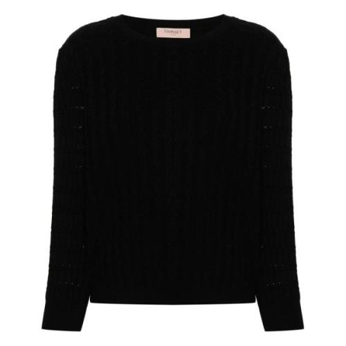 Nero Pullover Sweater Twinset , Black , Dames