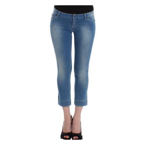 Blauwe Capri Jeans voor Elegante Zomermaanden Ermanno Scervino , Blue ...