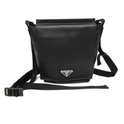 Pre-owned Leather shoulder-bags Prada Vintage , Black , Dames