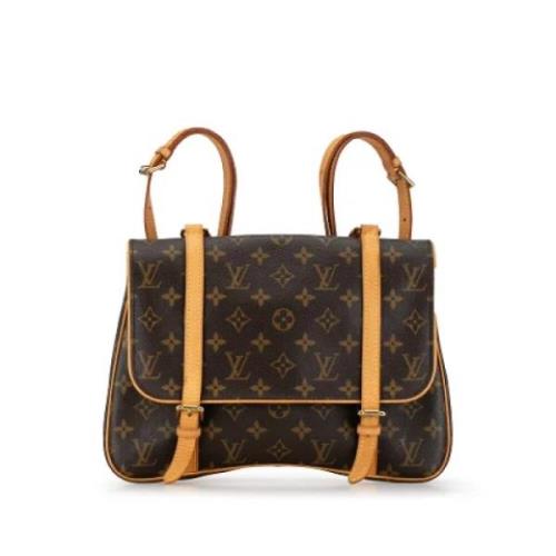 Pre-owned Canvas backpacks Louis Vuitton Vintage , Brown , Dames