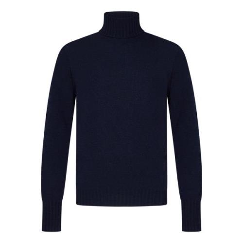 Midnight Blue Cashmere Sweater Drumohr , Blue , Heren