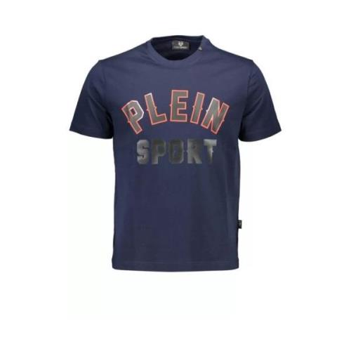 Blauw Sportief T-shirt met Logo-Detail Plein Sport , Blue , Heren