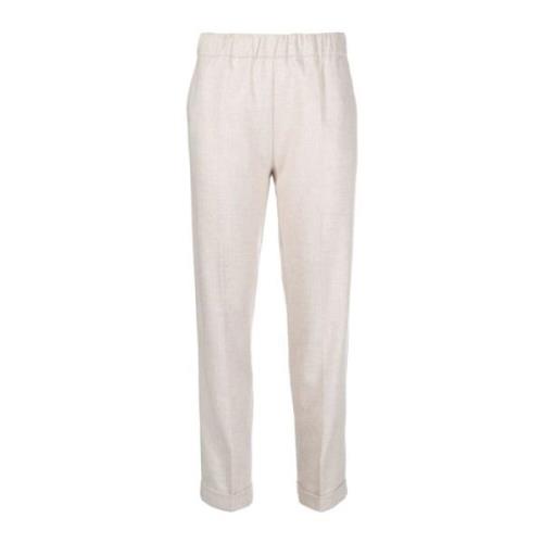 Flanellen Stretch Broek D.Exterior , White , Dames