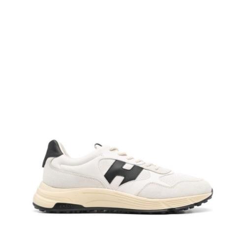 Sneakers met kalfsleer en suède Hogan , White , Heren