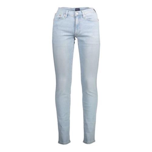 Slim Fit Lichtblauwe Jeans Gant , Blue , Dames