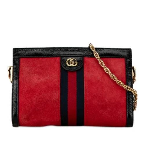 Pre-owned Suede crossbody-bags Gucci Vintage , Red , Dames