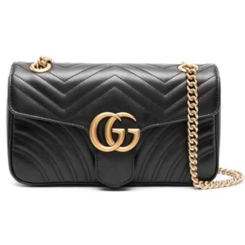 Zwarte Gewatteerde Schoudertas Gucci , Black , Dames