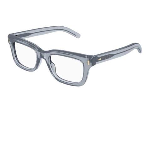 Transparante Grijze Zonnebril met Helder Glas Gucci , Gray , Dames