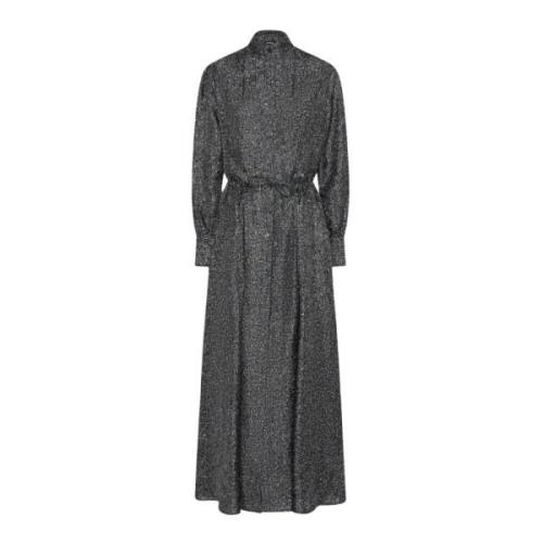 Zijden Lamé Avondjurk Kiton , Black , Dames