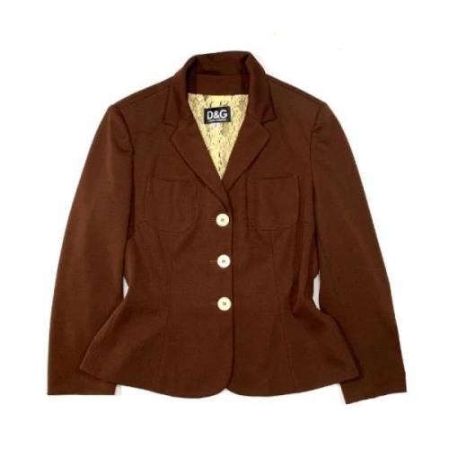 Pre-owned Polyester outerwear Dolce & Gabbana Pre-owned , Brown , Dame...