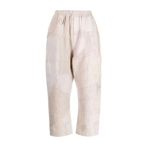 Bloemen Korte Linnen Broek By Walid , Beige , Heren