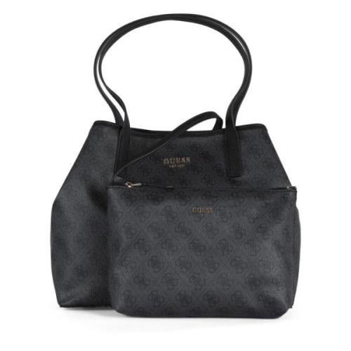 Eco Leren Shopper met Binnen Tas Guess , Gray , Dames