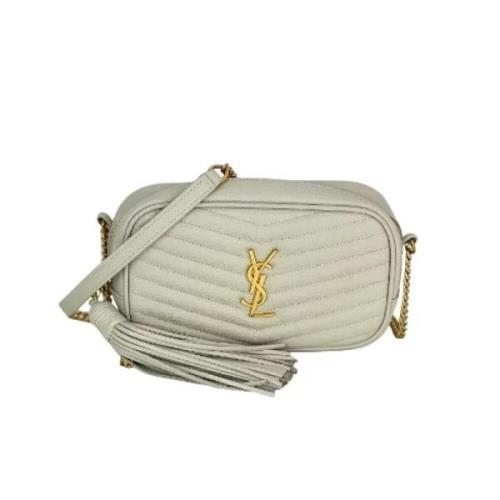 Pre-owned Leather shoulder-bags Yves Saint Laurent Vintage , White , D...