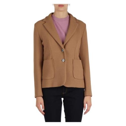 Reliëf textuur viscose blazer Emme DI Marella , Orange , Dames