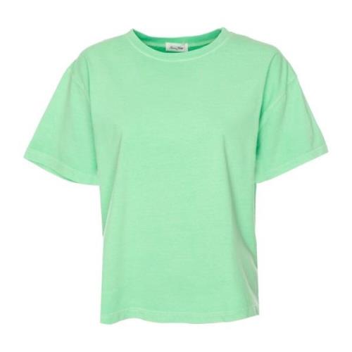 Casual Ribgebreid T-shirt met Relaxte Pasvorm American Vintage , Green...