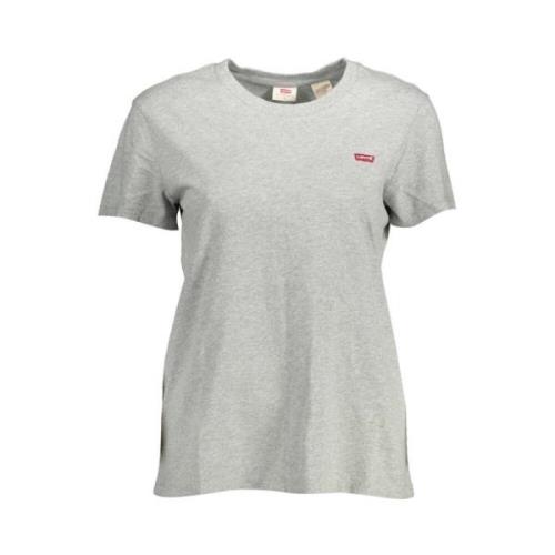 Grijs Katoenen Ronde Hals T-Shirt Levi's , Gray , Dames