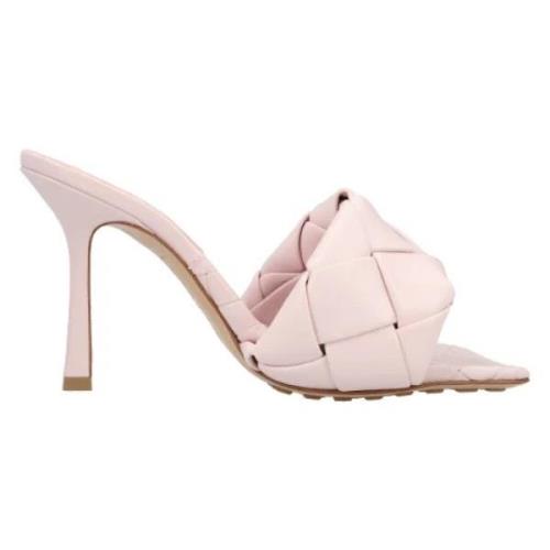 Leather mules Bottega Veneta , Pink , Dames