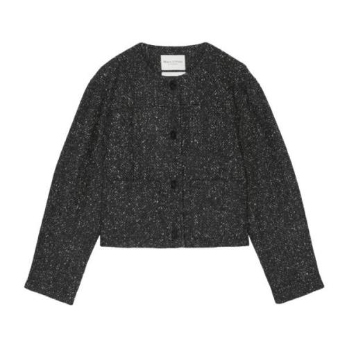 Bouclé jas relaxed Marc O'Polo , Black , Dames