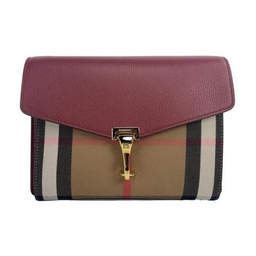 Crimson House Check Crossbody Tas Burberry , Multicolor , Dames