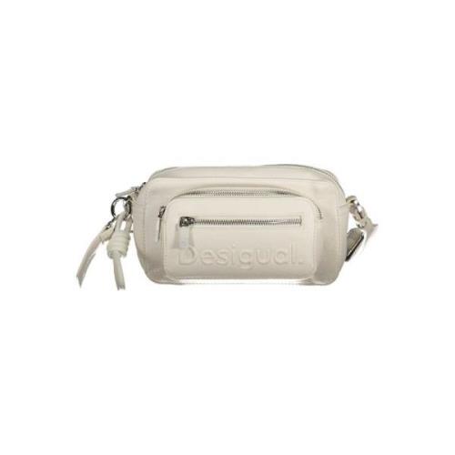 Witte Handtas met Afneembare Schouderband Desigual , White , Dames