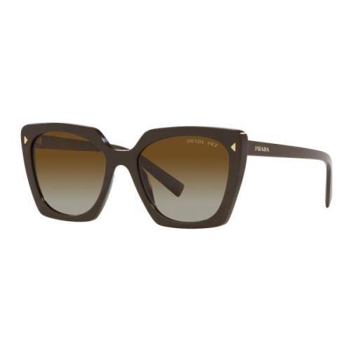 Bruin Getinte Zonnebril Prada , Brown , Dames