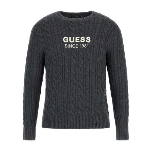 Grijze Textiel Jersey voor Mannen Guess , Gray , Heren