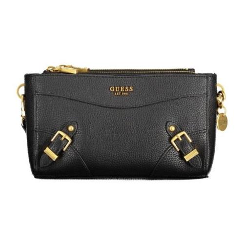 Chique contrast handtas in zwart polyurethaan Guess , Black , Dames