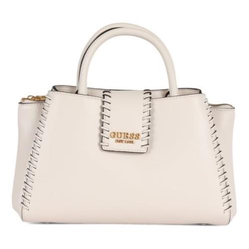 Eco-leren Handtas met Decoratieve Details Guess , White , Dames