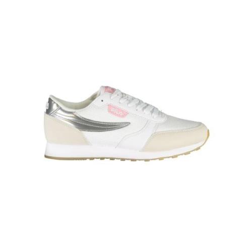 Elegante Sportschoenen met Zilveren Accenten Fila , White , Dames