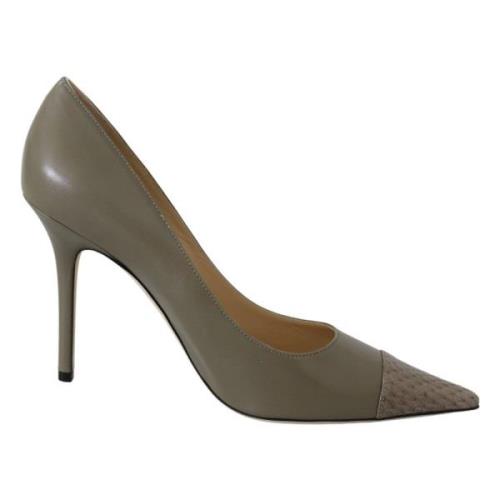 Elegante Pebble Amika Leren Pumps Jimmy Choo , Green , Dames