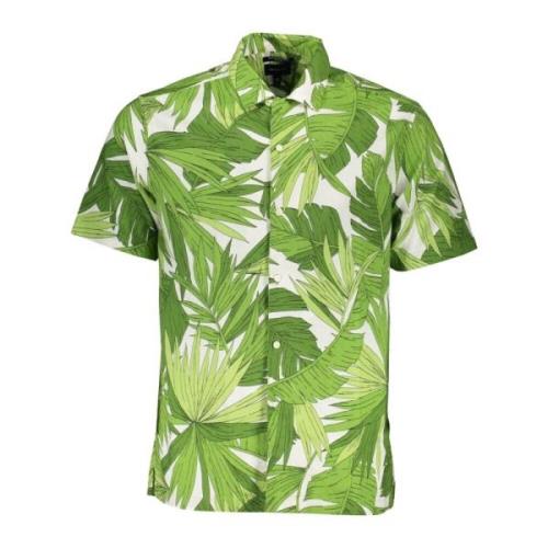 Groen Regular Fit Shirt van Biologisch Katoen Gant , Green , Heren