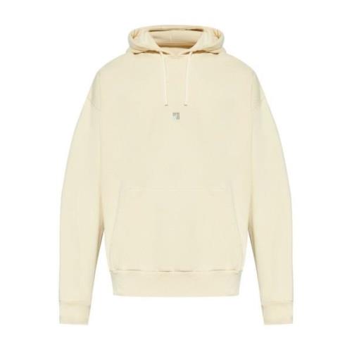 Beige Bicolor Logo Box Hoodie Givenchy , Beige , Heren