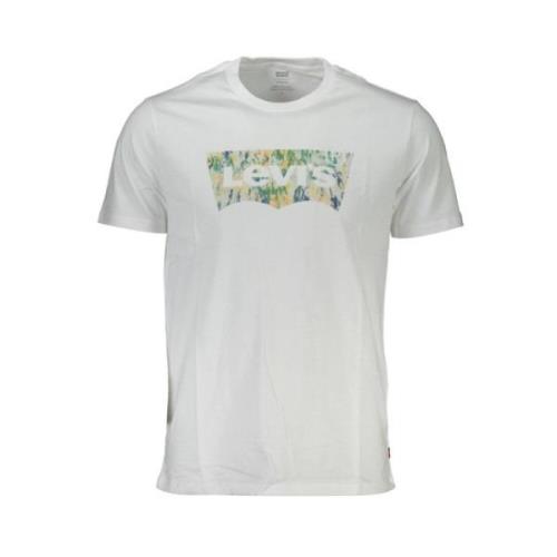 Katoenen Logo Print T-shirt Levi's , White , Heren