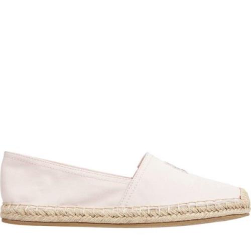 Roze Geborduurde Platte Espadrilles Tommy Hilfiger , Pink , Dames