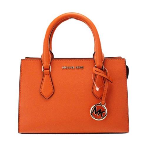 Sheila Small Poppy Vegan Crossbody Satchel Michael Kors , Orange , Dam...