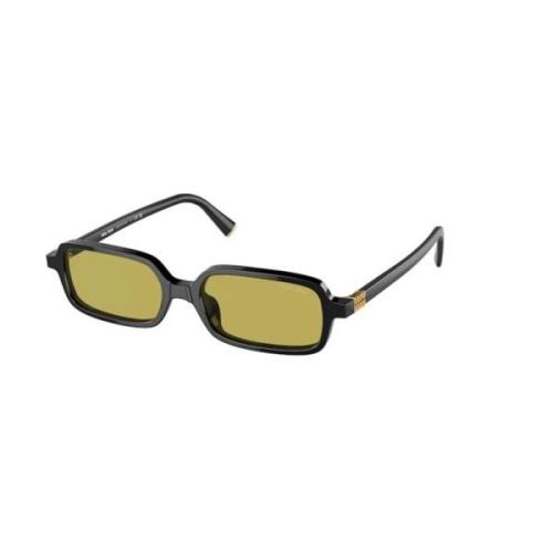 Zwarte Frame Groene Olijf Lenzen Miu Miu , Black , Dames